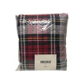 1800-2840 Hudson 43 Red Tartan 100% Cotton Plaid Cozy Coverlet King Size 101 In X 86