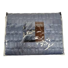 Hudson Park 706254789349 Bloomingdales Full Queen Slate Blue Windsor Quilted Coverlet Read