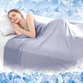 B301-010 Hyleory Cooling Blankets For Hot Sleepers Cool Summer Throw 50x70 Blue