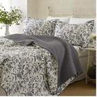 I4-iq9d-qkuw Laura Ashley Black Floral Bedspreads Quilt Set Bedroom Comfort Cotton