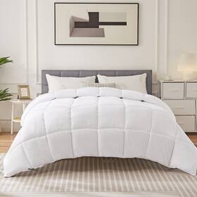 Hqb-g250 Idle Way Polyester Quilted Comforter Down Alternative With Corner Tabs For Secure Placement