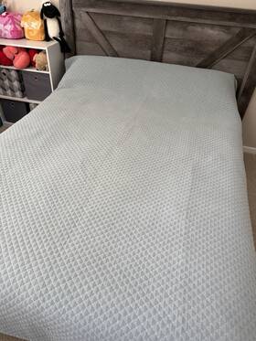 405.651.10 Ikea Prakttral Twin Cotton Coverlet Light Blue Diamond Pattern