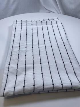 905.168.34 Ikea Bedspread Getapel White Black For Twin Bed 71 X 98 Inch 180x250 Pre-owned