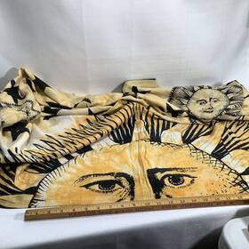 28049 India Arts Vtg Hippie Cover Blanket Single Size About 96 Inch X 66 100% Cotton Nos