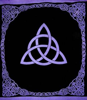 Sd043-03hvy India Arts Celtic Trinity Knot Tapestry Heavy Cotton Spread 96 Inch X 86 Purple