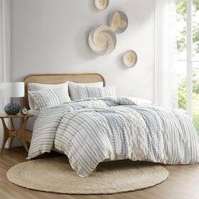 Ink Ivy 022164200782 Imani 3-pc. Duvet Cover Set Full/queen Navy