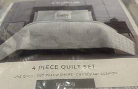 Inspire 889459248245 Four Piece Queen Size Quilt Set Perrie New In Package