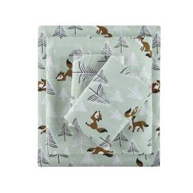 Id20-1551 Intelligent Design Cozy Soft 100% Cotton Flannel Print Animals Stars Cute War