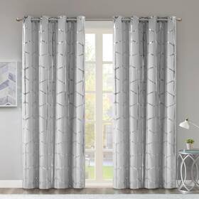 Id40-2232 Intelligent Design 2 Panel Blackout Curtains For Bedroom Windows Metallic Pr