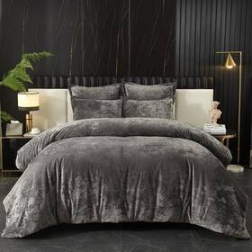 Ivellow 738063263000 Crushed Velvet Comforter Set King Lightweight 5pcs Ul