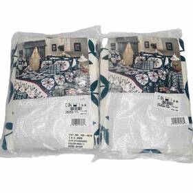 J C Penney 001362573676 Classic Collection Inch Berkshire Printed Patchwork Quilt Shams Green Burgundy