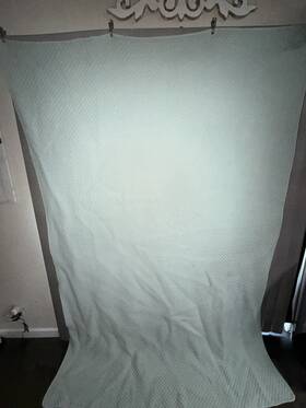 130494 J.queen J. New York Mint Green Twin Quilt Coverlet Diamond Quilted