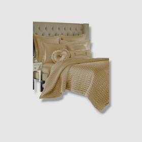J Queen New York 846339074929 Gold Satinique Quilted Blanket Quilt Size King