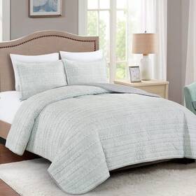 Jaba 744110888089 3-piece Fine Printed Queen Size Quilt Set All-season Bedspread Hyun Coverlet W