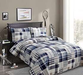 Jarson 192408634236 Quilt Set King Size Bedspread Coverlet Plaid Quilts Patchwork Bedding Me