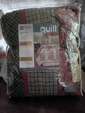 22-23-022-a Jcpenney Home Collection Heart To Full/queen Quilt Patchwork 86x86