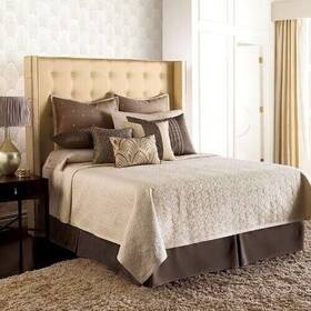 Jennifer Lopez 734737318762 Jlo Gatsby Sea Shell Quilted Coverlet Size Queen Ivory Bedspread