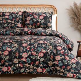 Jsz027562 Jessica Simpson Arcadian Blooms Velvet Duvet Cover Set King Size Bedding