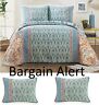 Jessica Simpson Simspon Salina King Quilt Standard Shams Orange Blue