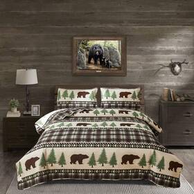 Jessy Home 313057342376 Quilt Set Twin Size Rustic Bedding Lodge Bed Quilts Plaid Spread
