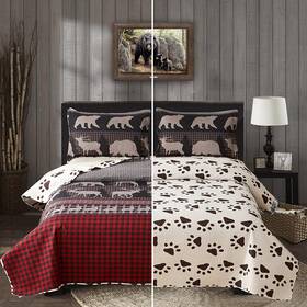 Jessy Home 445000339355 Queen Size Quilt Set Lodge Rustic Bedding Bedspread Coverle