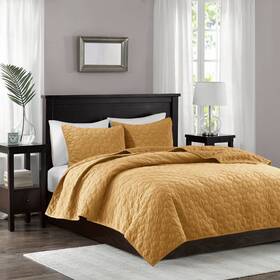 87548655 Jla Home Madison Park 3pc Full/queen King Mercer Faux Velvet Reversible Coverlet Set
