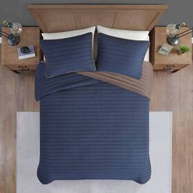 88095940 Jla Home Madison Park 3pc King/california King Ashton Crinkled Microfiber
