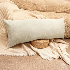 Lpc0003-005 Joralion Cotton Linen Throw Pillow Cover 14x36 Inch Oatmeal Decorative Accent Pillowc