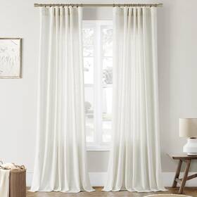 Jw16ymbtcd5284ms Joywell Natural Linen Cream Sheer Curtains 84 Inches Long For Living Room Bed