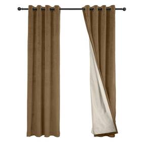 Jsfly 757539771535 100% Full Blackout Velvet Curtains With Liner 63 Inch Long 2 Panels For Liv