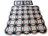 Ka908-ar Peking Handicraft Wedding Ring Quilt Set With Shams Good Condition