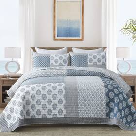 Kaloola 647349351303 Patchwork Quilts Queen Size 100% Cotton Quilt Bedding Set 3 Pieces Reversi