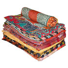 Kantha0001 Handmade Indian Kantha Quilt Blanket Cotton Bed Spread Twin Size
