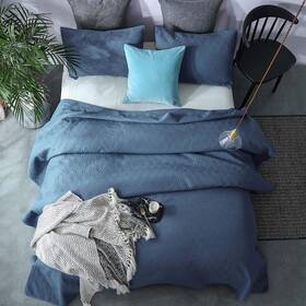 Kasentex 002128022584 Quilted Coverlet Set Pre-washed Microfiber Soft Blue King