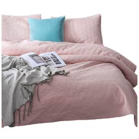Kasentex 002128022614 Quilted Coverlet Set - Pre Washed Luxury Microfiber Soft Warm Bedding Sol