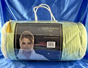 Kathy Ireland 849808034196 3pc Chevron Quilt Set