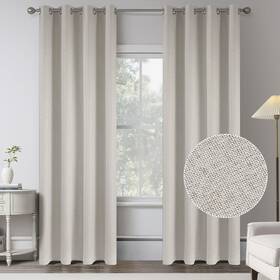 Sc-linen-1-52x108 Keqiaosuocai 108 Inches Extra Long Linen 100% Blackout Curtains For Bedroom - Ivory Beige