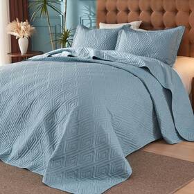 1900056-blue-5 Kingnex Oversized King Bedspreads 128x120 For Split Adjustable Bed Or Extra Large/tal