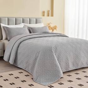 2100056-grey-5 Kingnex Oversized King Bedspreads 128x120 For Extra Large/tall California King/king B