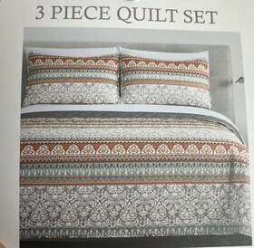 Kingston Lane 194382181089 3 Piece Full/queen Quilt Set