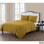 Kli-3qt-fuqu-in-gl Vcny Home Quilt Gold Geometric Pattern Piece 735732261817
