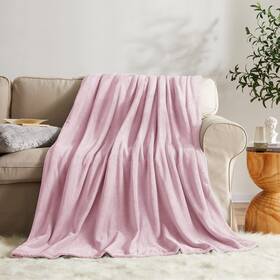 Kmuset 679360139059 Fleece Blanket Twin Size Pink Lightweight Super Soft Cozy Luxury Bed