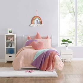 Koolaburra By Ugg 008889283170 2 Pc Lulu Pink Salt Twin Quilt And Sham Set 110 Nip