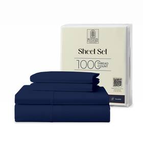 Kc1000tcssnbluekng-new Kotton Culture 4 Pc King Sheet Set - 1000 Thread Count 100% Egyptian Cotton P