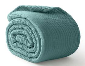 Khusb5s4c1ki Kozyhvn 100% Cotton Muslin Blanket King 108 Inch X 90 6 Layers Breathable And Lightweig