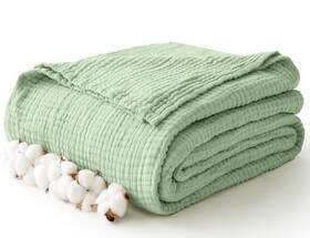 Khusb5s4g2th Kozyhvn 100% Cotton Muslin Blanket Large 50 Inch Throw X 70 06 - Sage Green