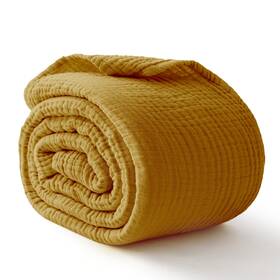 Khusb5s4m2qu Kozyhvn 100% Cotton Muslin Blanket Queen 90 Inch X 08 - Camel
