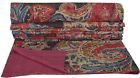 Kq-101 Handmade Queen Size Indian Kantha Quilt Bedspread Blanket Throw Carpet