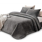 Kxw1808-gy-q Kasentex Plush Lavish Design Quilt Set With Brushed 712424150604