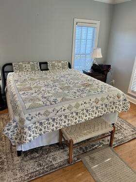 Ofcv6 L.l. Bean Ll Botanical Borders Full/queen Quilt With 2 Shams Floral Cotton Bedding